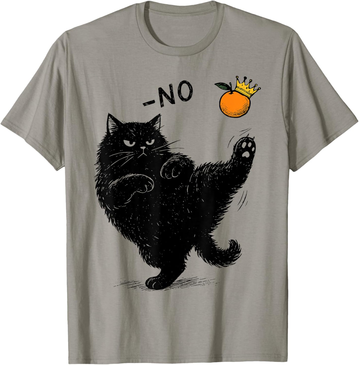 No Kings in America Black Cat Funny Political Meme T-Shirt