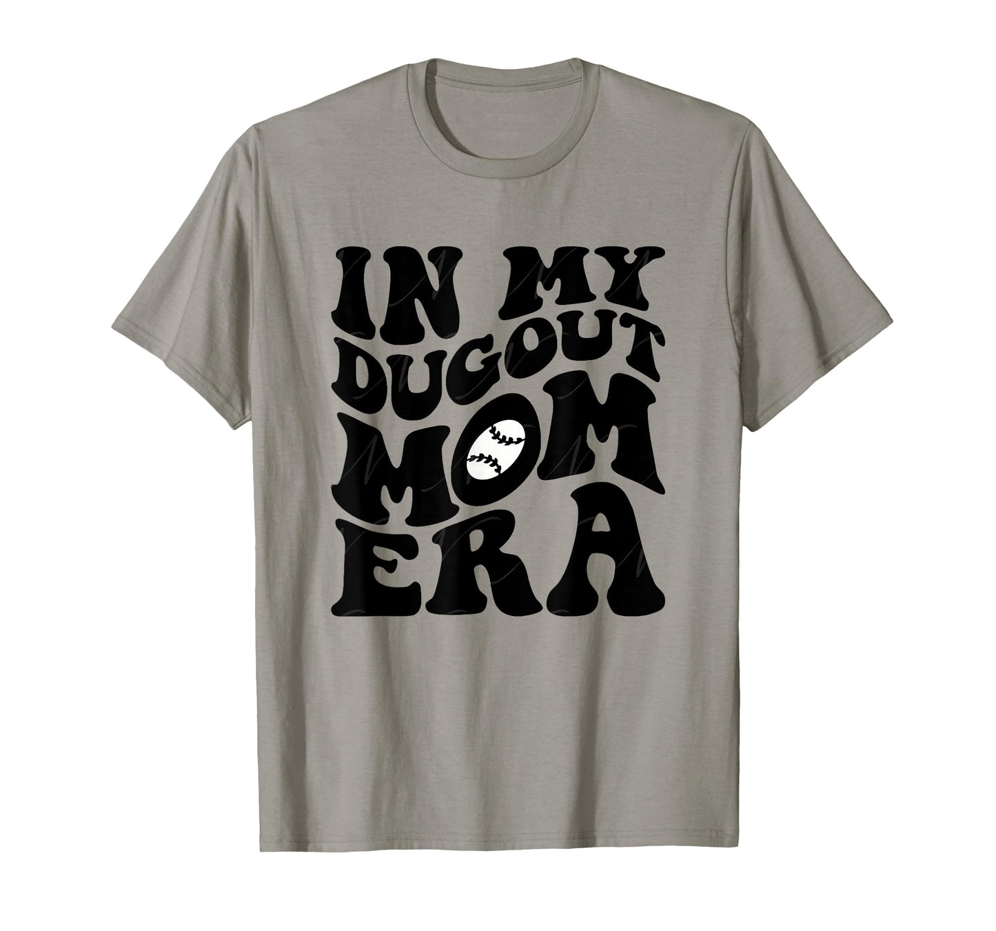 Groovy In My Dugout Mom Era Funny Baseball Mother's Day T-Shirt