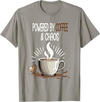 Funny Coffee & Chaos Cute Caffeine Lover T-Shirt