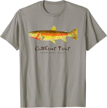 Retro Cutthroat Trout Vintage Fly Fishing T-Shirt T-Shirt
