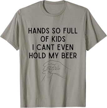 Twin Dad Top Hands Full Beer Clothes for Dads T-Shirt