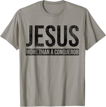 Jesus More Than A Conqueror American Flag Design T-Shirt