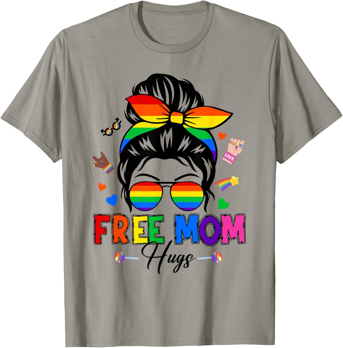 Free Mom Hugs Free Mom Hugs Inclusive Pride LGBTQIA T-Shirt