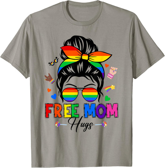 Free Mom Hugs Free Mom Hugs Inclusive Pride LGBTQIA T-Shirt