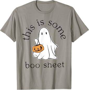 Funny Boo Pumpkin Halloween This Is Some Boo Sheet Ghost T-Shirt