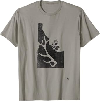 Idaho Elk Hunter T-shirt with Antler Shed T-Shirt