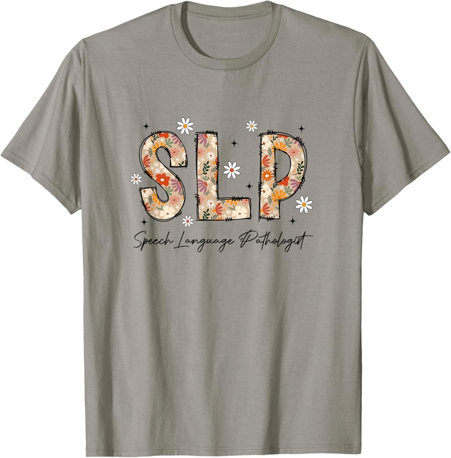 Speech Therapy Retro Flower Speech Language Pathologist Slp T-Shirt