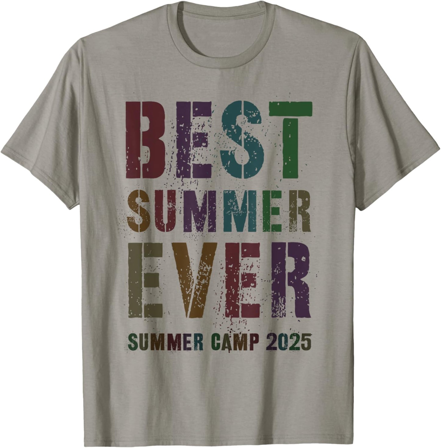 Kids BEST EVER SUMMER CAMP 2025 Camping Host Autographs Crew T-Shirt