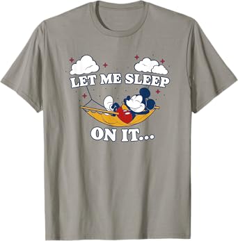 Disney Mickey And Friends Let Me Sleep On It Relaxing Mickey T-Shirt