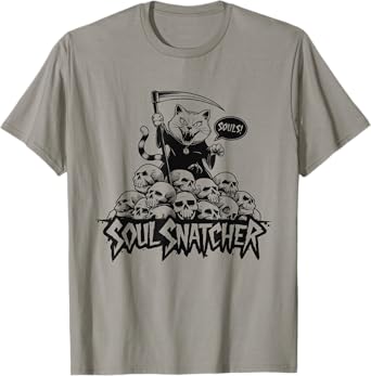 Soul Snatcher Cat Collects Souls Halloween Men Women T-Shirt