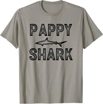 Pappy Shark Grandpa Gift Fishing Lover Present T-Shirt