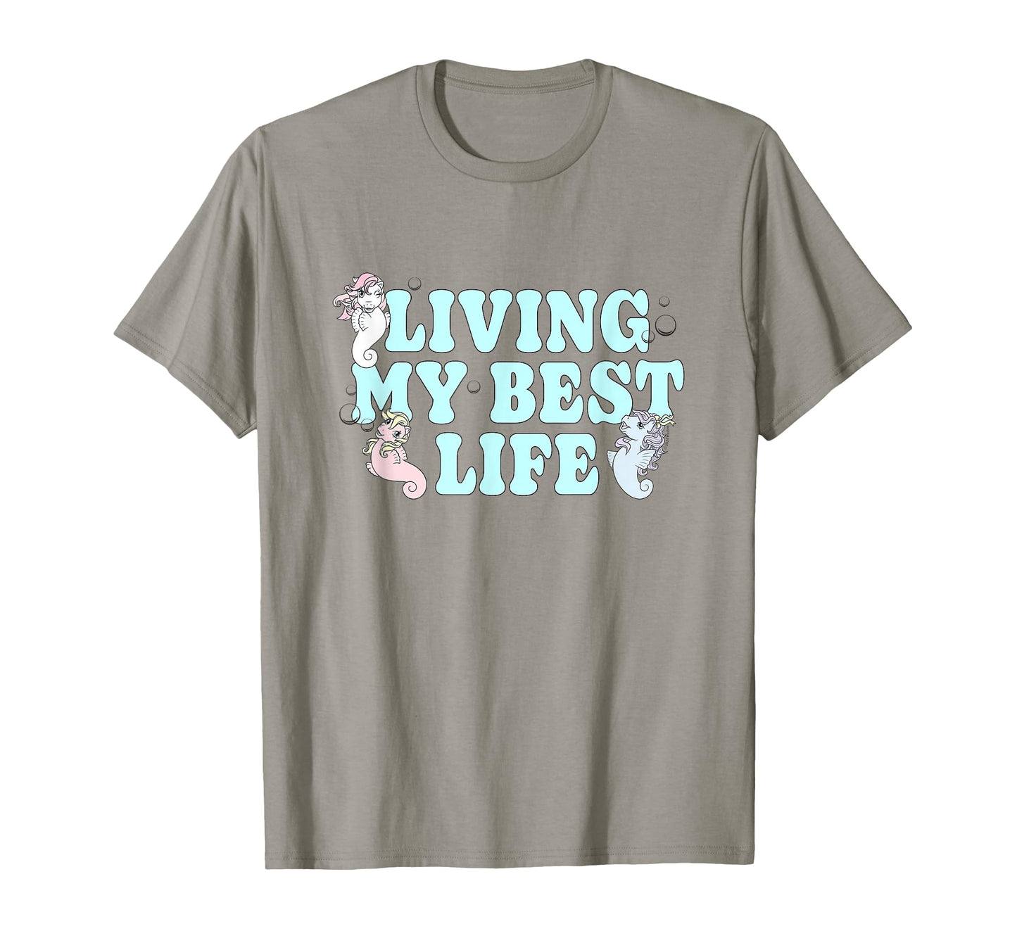 My Little Pony Living My Best Life Cute Seaponies Chest Logo T-Shirt