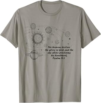 Christian Psalm 19:1 Conversations Cycle 2 Space Planets T-Shirt