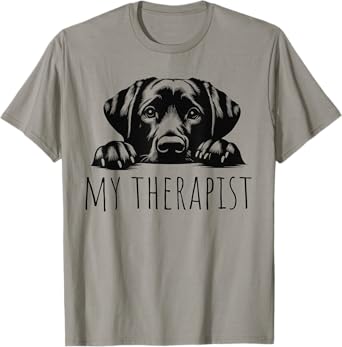 LABLOVE Unisex-Adult Dog Lovers All Ages Grey Cartoon Modern Classic Fit Round Collar Short Sleeve T-Shirt