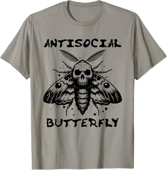 Antisocial Butterfly, Funny with a death head moth T-Shirt