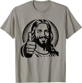 Jesus Christ Smiling Thumbs Up T-Shirt