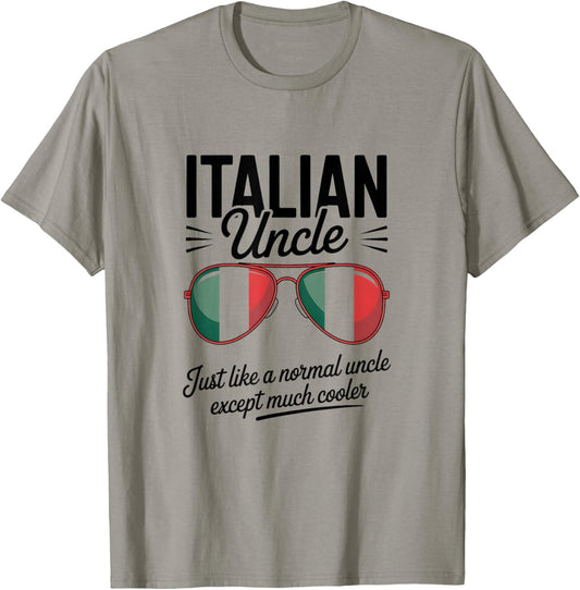 Cool Italian Uncle Family Pride Italy Heritage Humor T-Shirt