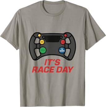 Its Race Day Funny Racing Wheel Parody Design T-Shirt