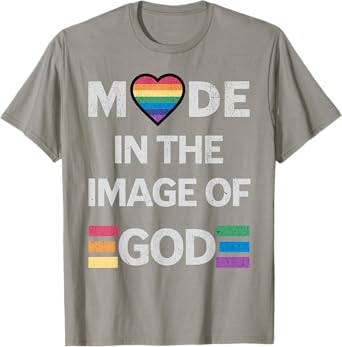 Made in the Image of God LGBT Love Christian Women Men T-Shirt