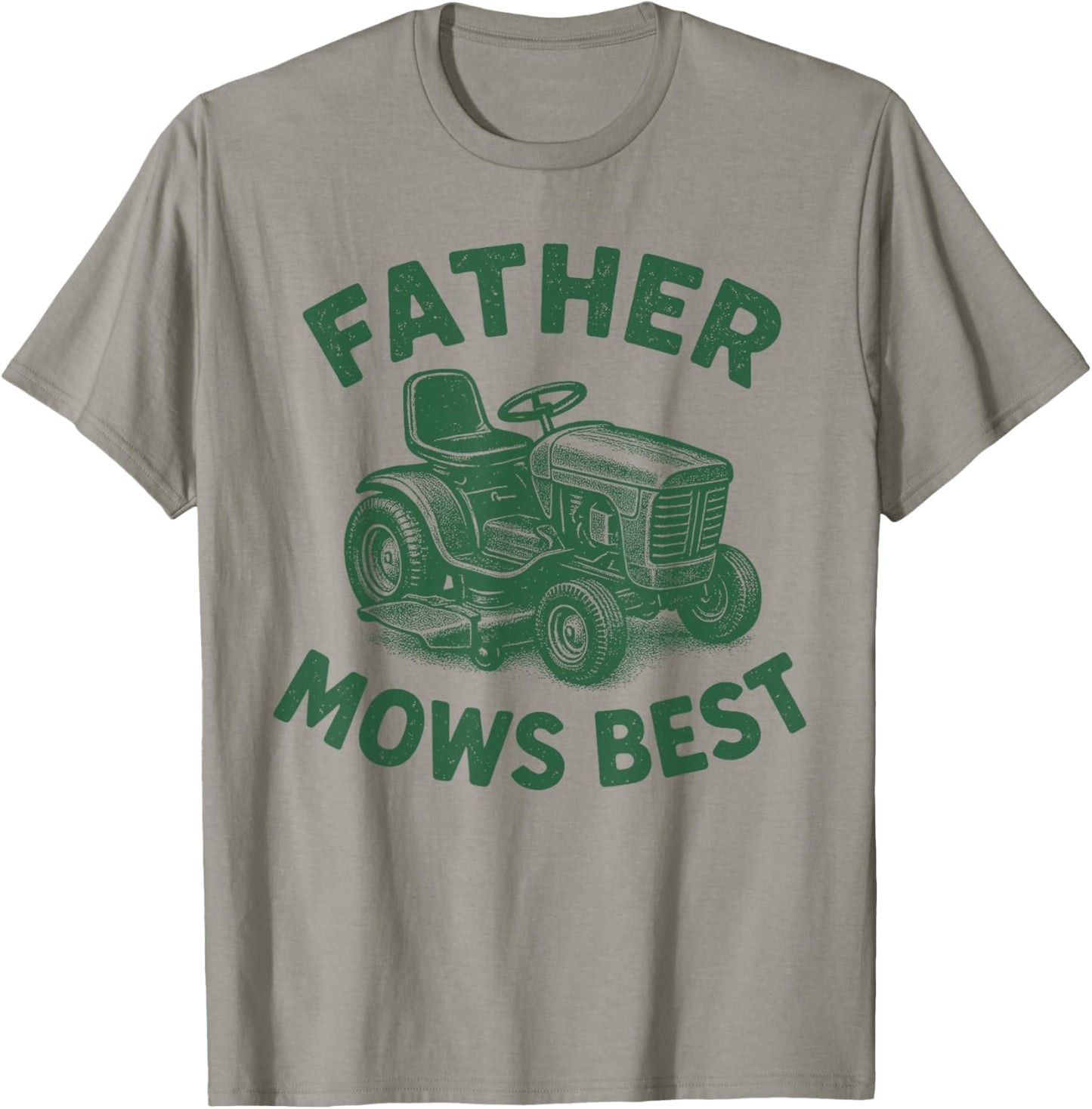 Father Mows Best Funny Riding Mower Retro Mowing Dad Gift T-Shirt