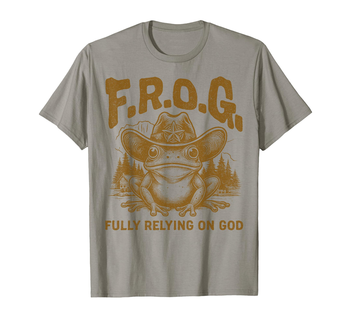 F.R.O.G. Fully Relying On God Cowboy Frog Church T-Shirt
