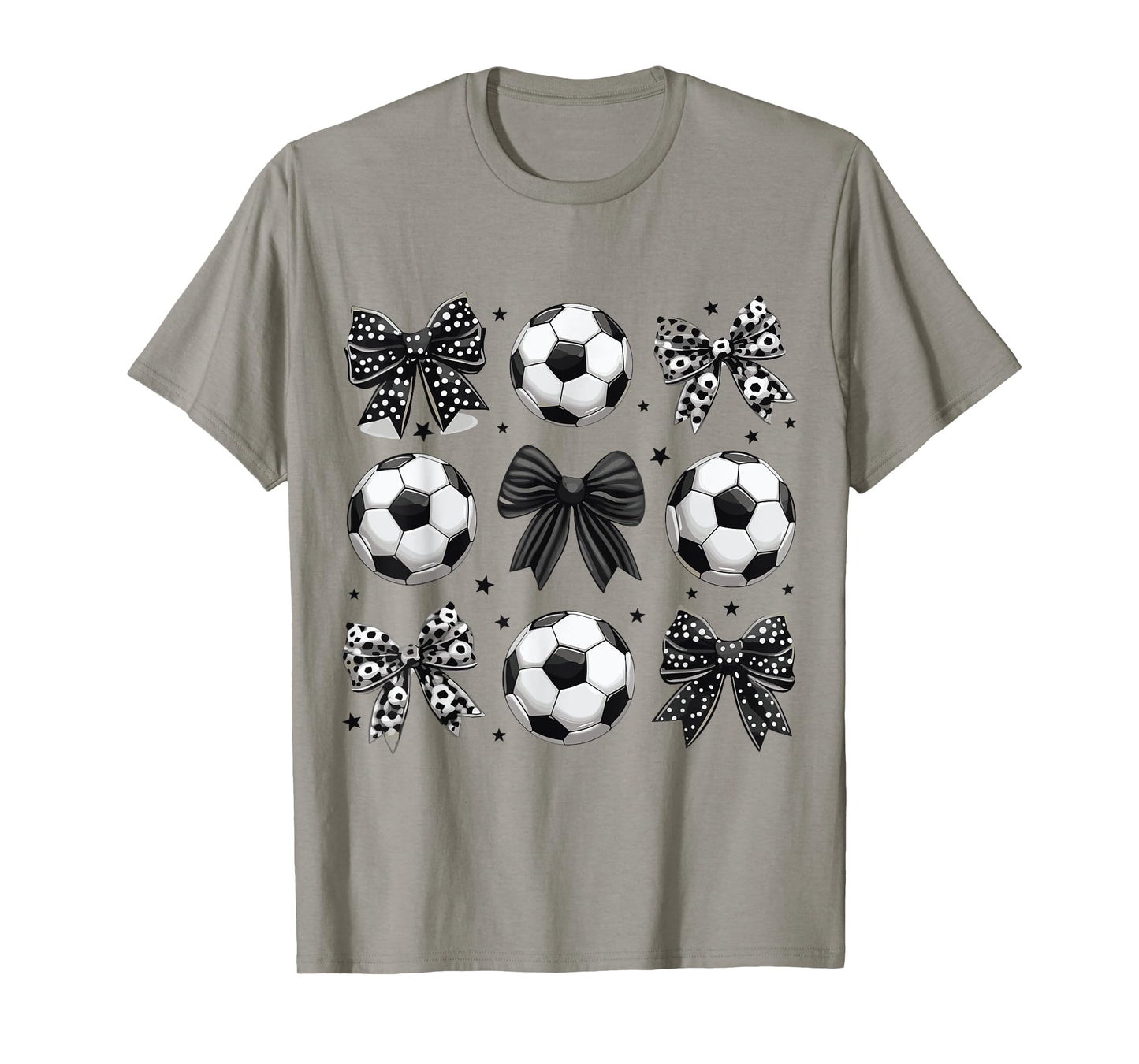 Retro Soccer Bow Game Day Mom Lover Sports Life Cute T-Shirt