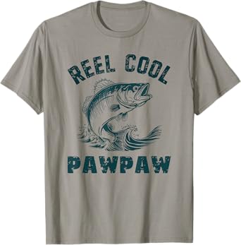 Reel Cool PawPaw Fishing Grandpa Vintage Style Paw-Paw T-Shirt