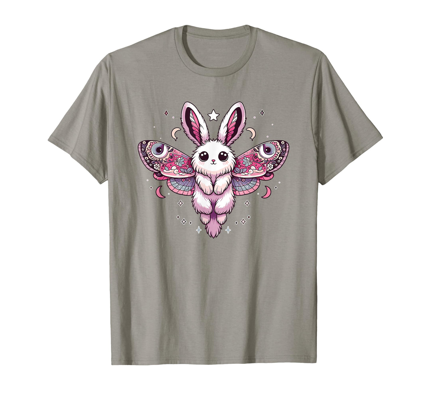 Kawaii Pastel Goth Cute Creepy Bunny Moth T-Shirt