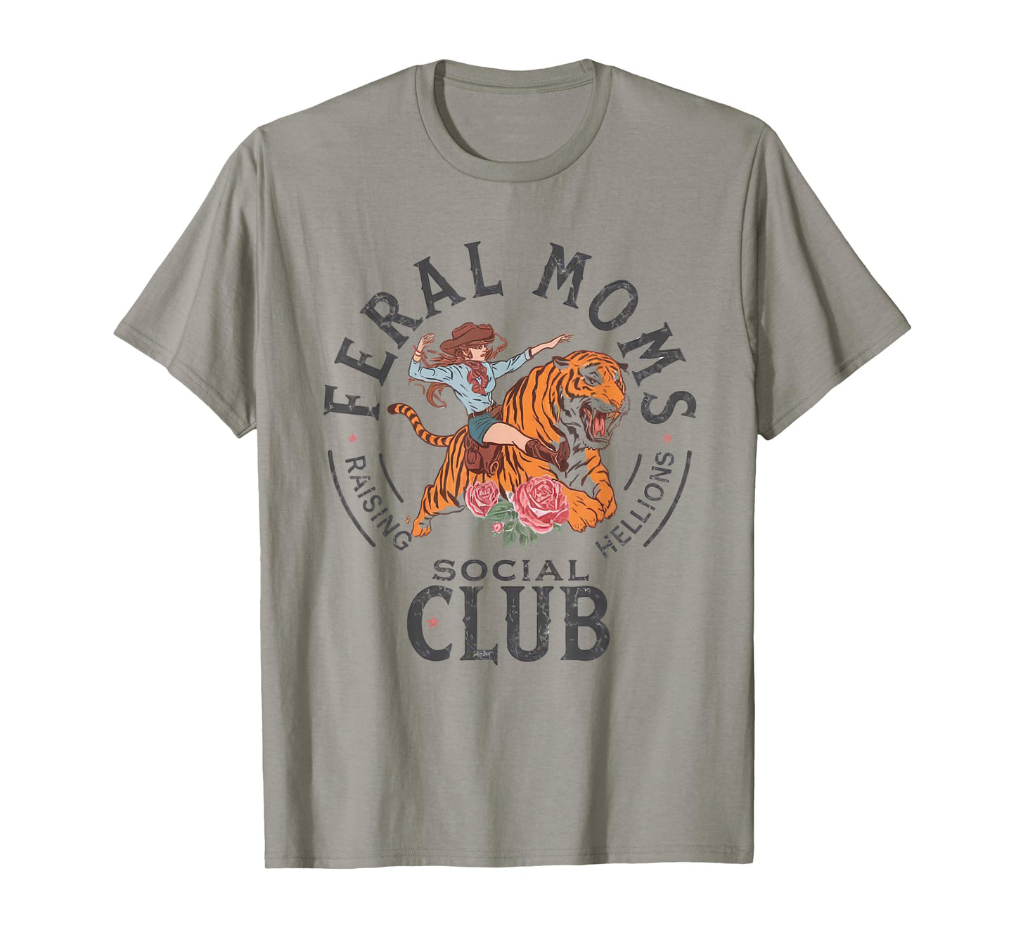 Feral Moms Social Club Shirt Mother Mommy Mama Wife Moms T-Shirt
