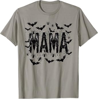 Scary Funny Halloween Mom Bats Spiders Mother Halloween Mama T-Shirt