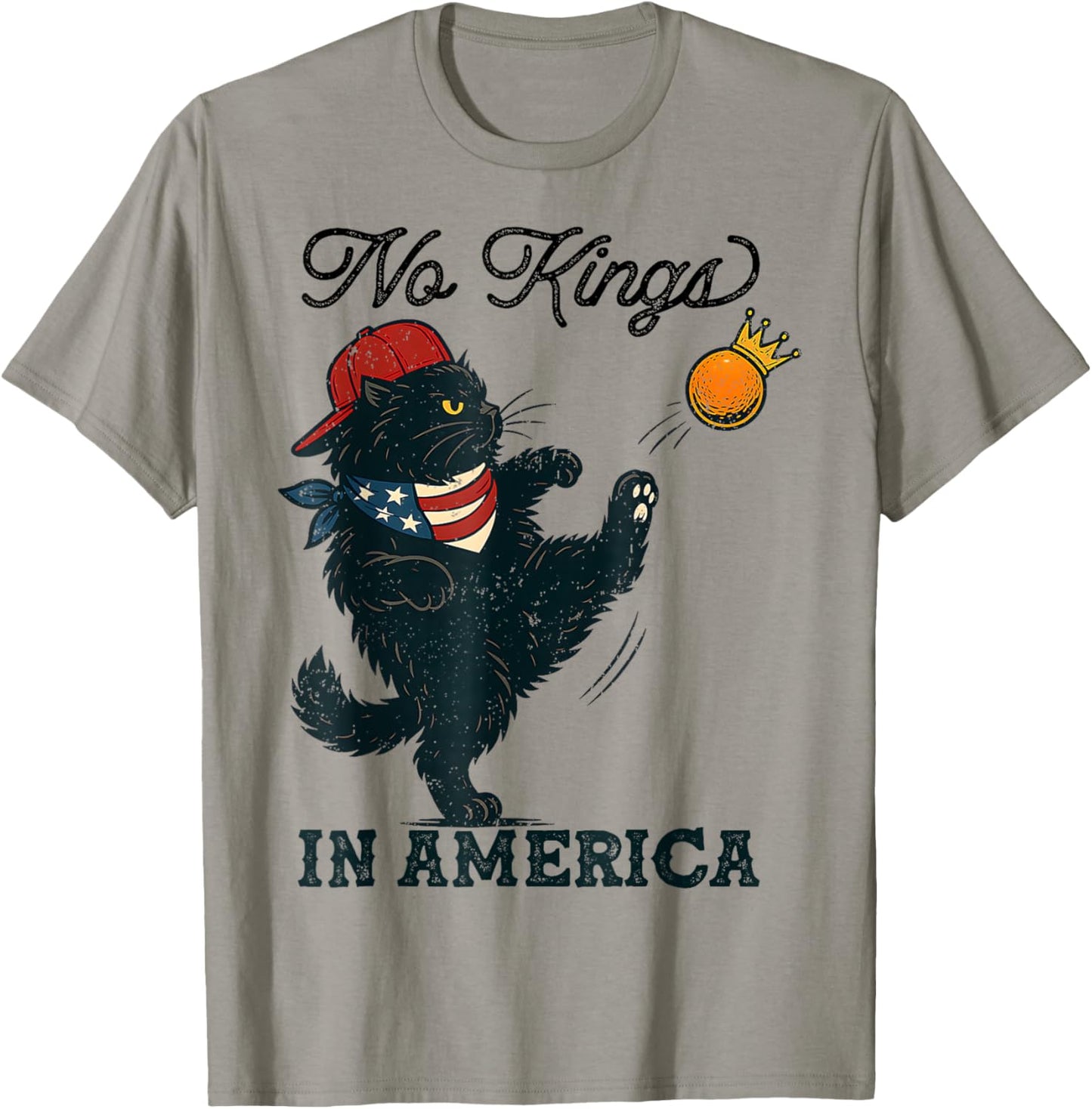 Black Cat No Kings In America T-Shirt