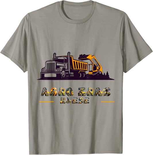 Agro Trucks Excavator Loader Construction Graphic Tee