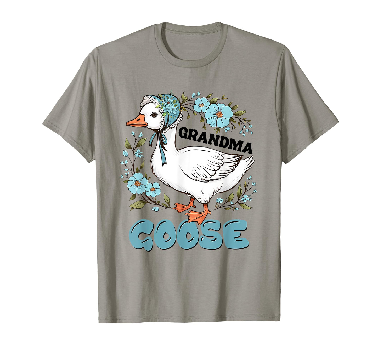 Women Floral Grandma Goose Mother's Day Silly Goose Family T-Shirt