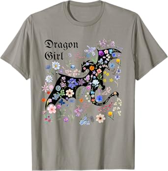 Women & Girls Floral Dragon Girl Matching T-Shirt