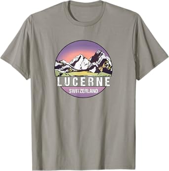 Retro Vintage Lucerne, Switzerland Distressed T-Shirt