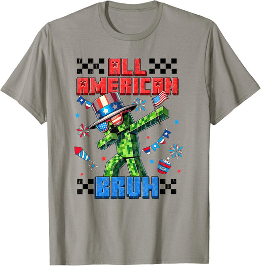 All America Bruh, 4th Of July, 4th Of July Gamer T-Shirt