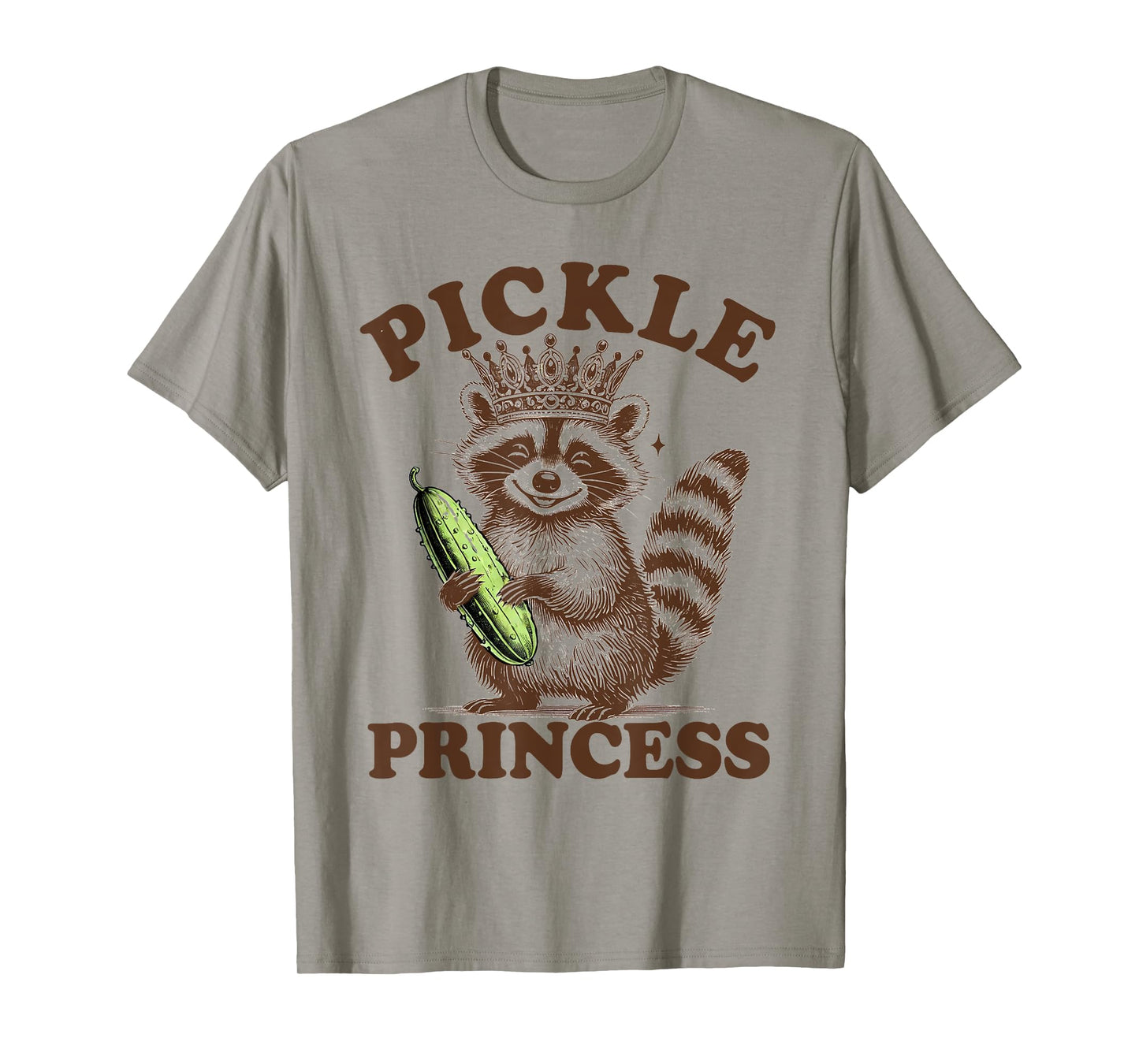 Pickle Lover Racoon & Pickle Queen Funny Pickle Princess T-Shirt