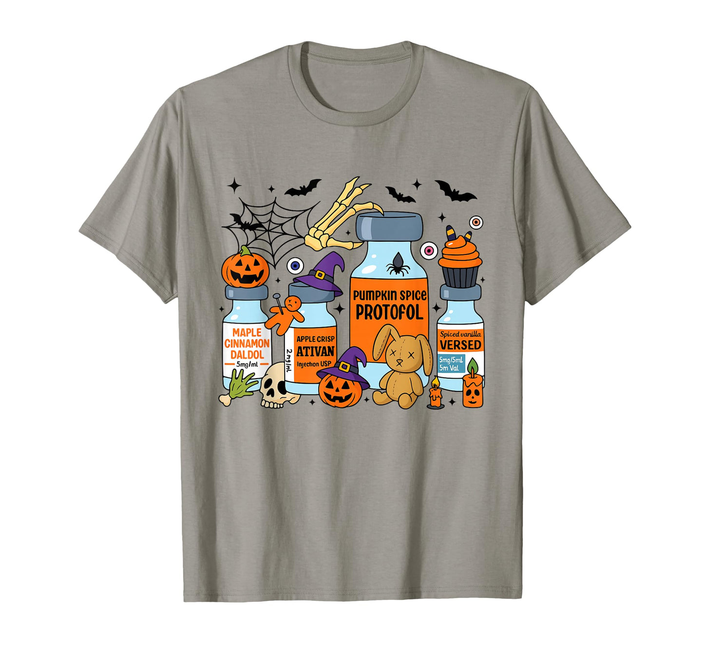 Pumpkin Spice Propofol Ativan Versed Haldol Halloween Nurse T-Shirt