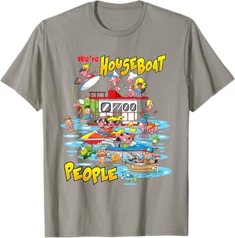 We Are Houseboat People Lake Lovers Fishing And Swimming T-Shirt