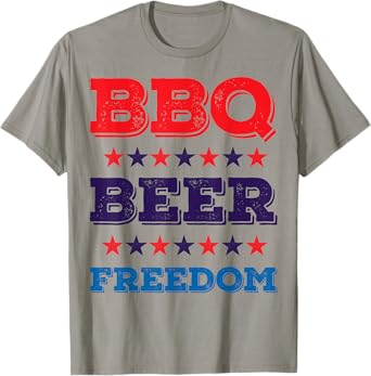 BBQ Beer Freedom Shirt America USA Party 4th of July Women Men T-Shirt