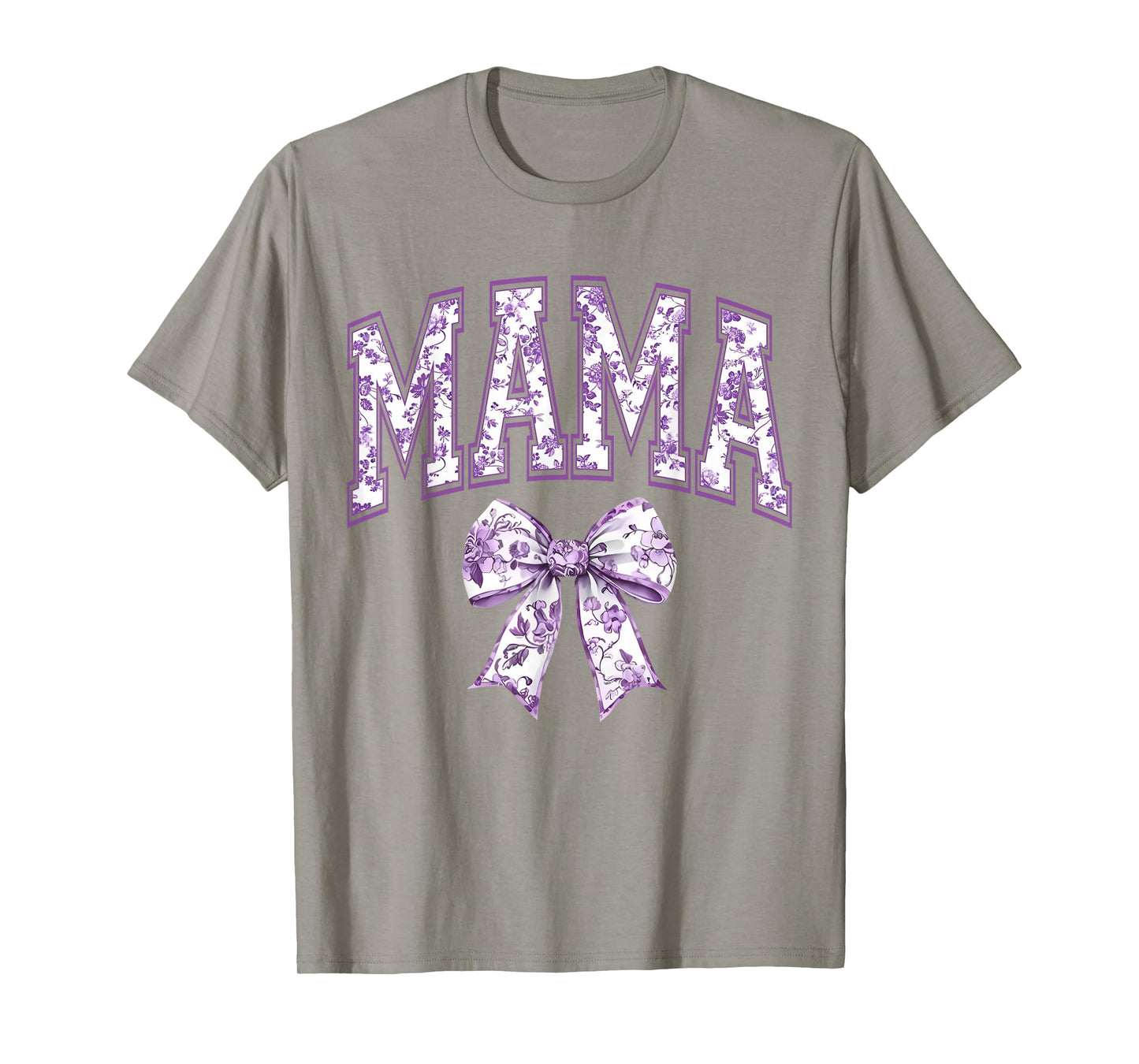 Groovy Mama Coquette Bow Purple Floral Mother's Day Mom Life T-Shirt