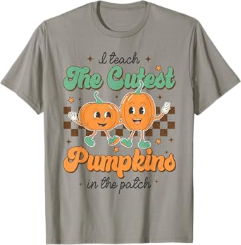 I Teach The Cutest Pumpkins In The Patch Retro Fall T-Shirt