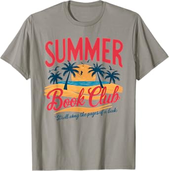 Summer Retro Book Club Funny Beach Vacation T-Shirt