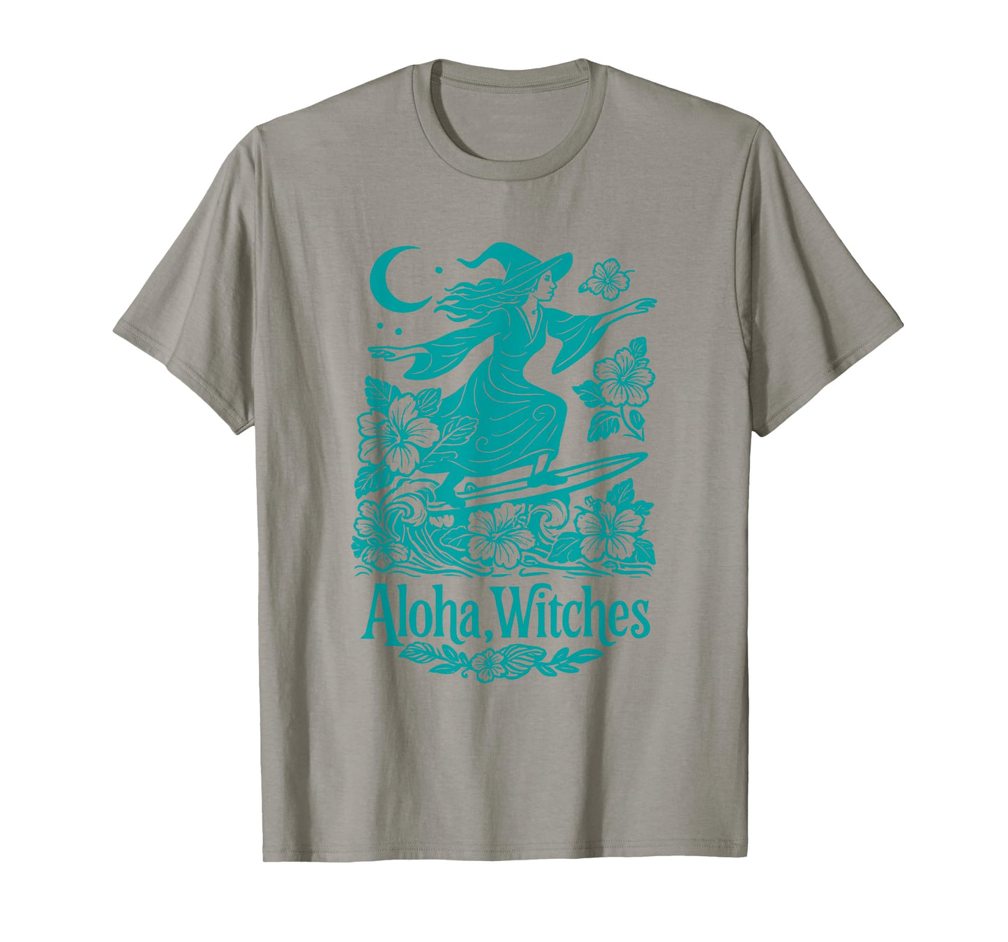 Aloha Witches Surfing Witch Hawaii Halloween Tropical T-Shirt