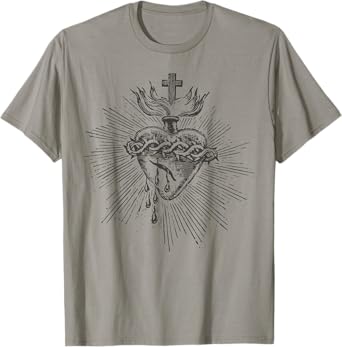Devotion to the Sacred Heart of Jesus Vintage Catholic Art T-Shirt