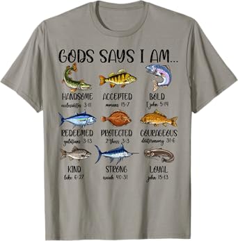 God say I Am Fishing Toddler Boy Jesus Love You Me Christian T-Shirt