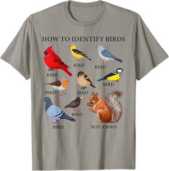 How to Identify Birds Funny Birds Identification Birdwatcher T-Shirt