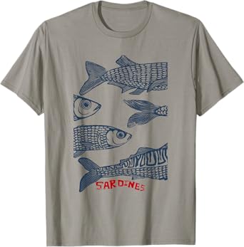 Sardines Tinned Fish Retro Graphic For Men Women T-Shirt