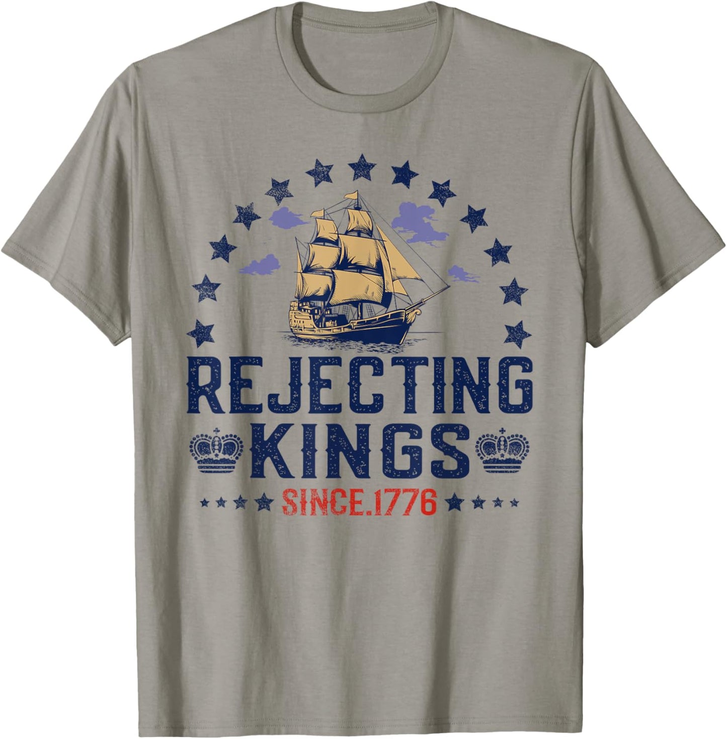 Rejecting Kings Since 1776 Vintage Patriotic no kings T-Shirt