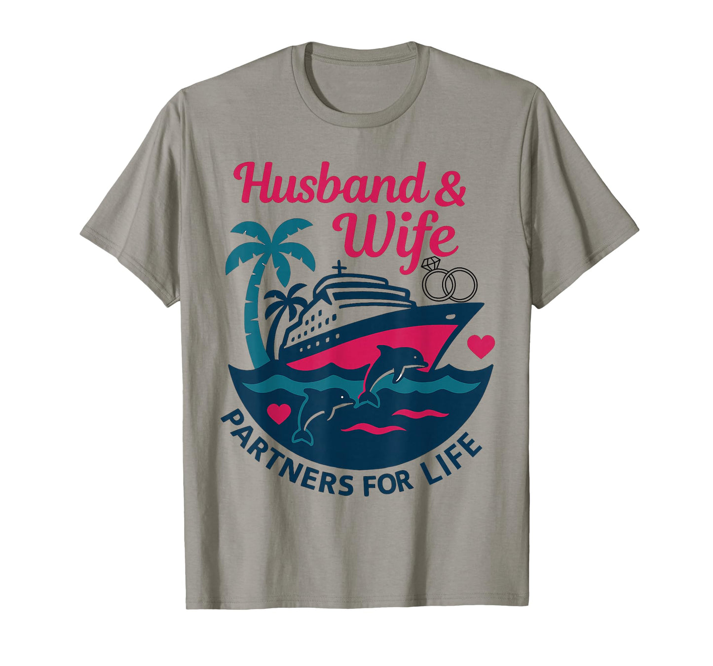 Husband and Wife Couple Matching Cruise Vacation T-Shirt